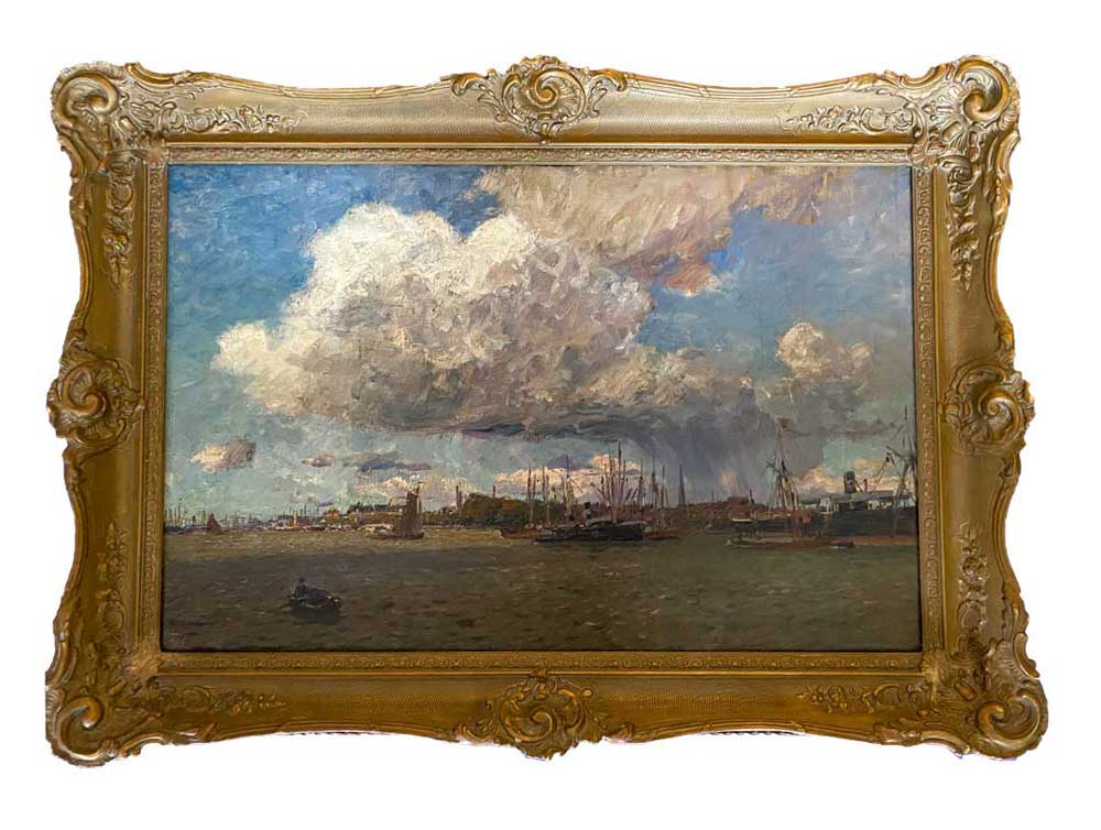 Friedrich Kallmorgen „Im Hafen von Rotterdam“ in Taunusstein